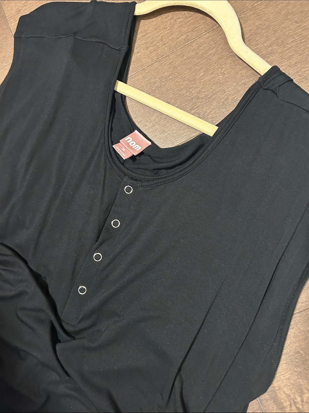 Nom Clementine Maternity & Nursing Gown, Black, Like New, Size Medium — image 3 of 5